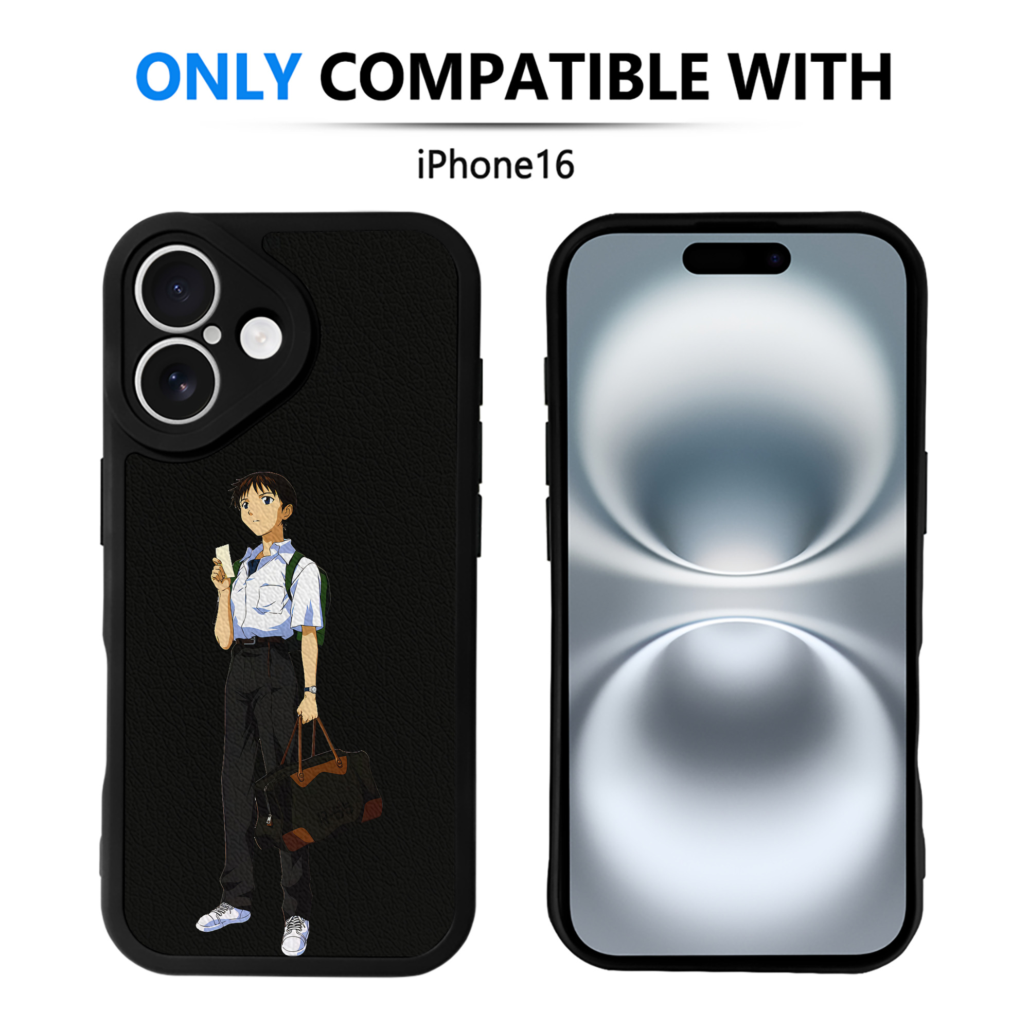 （画像用） EVA 新世紀エヴァンゲリオン 【iPhone 16シリーズ対応】シリコンスマホケース（レザー調） 材質：シリコン